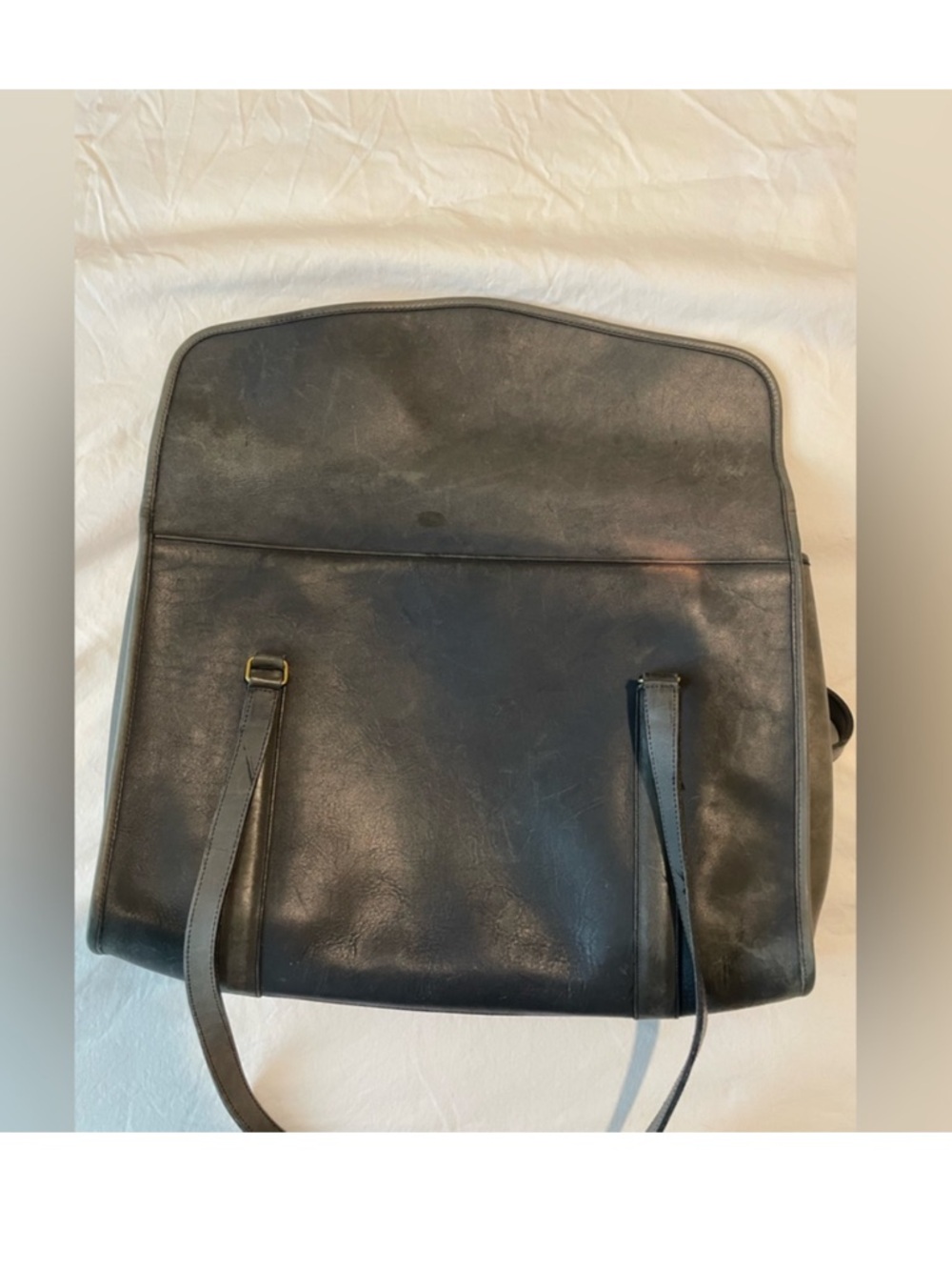 Grey Leather  Coach Satchel - Picture 3 of 11